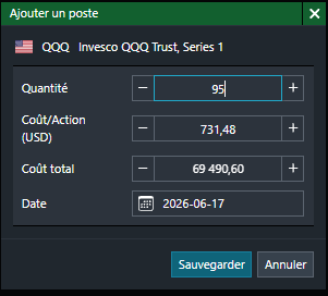 Quantité FNB Gestionnaire de portefeuille Juin 2026