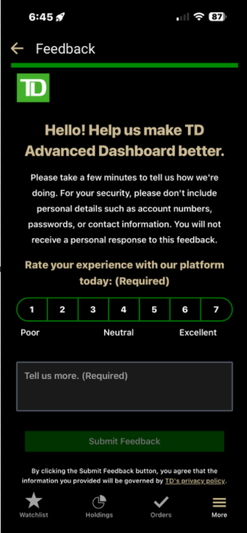 Client Feedback Survey Form Mobile April 2026