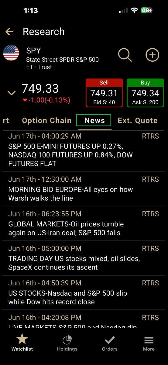 News Index ETF Mobile June 2026