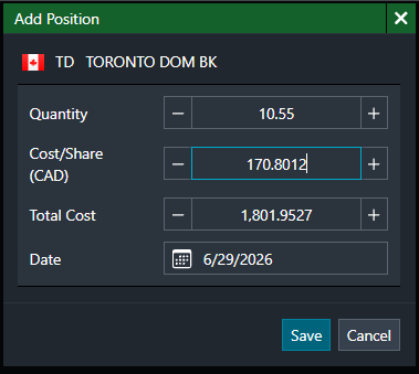 Portfolio Manager Cost Per Share June 2026